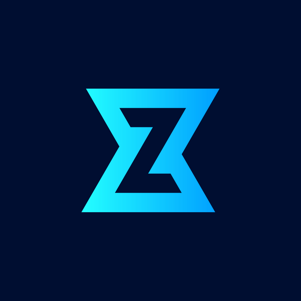 Futuristic Letter Z Gaming Logo - Modern Sigma Tech Monogram Vector
