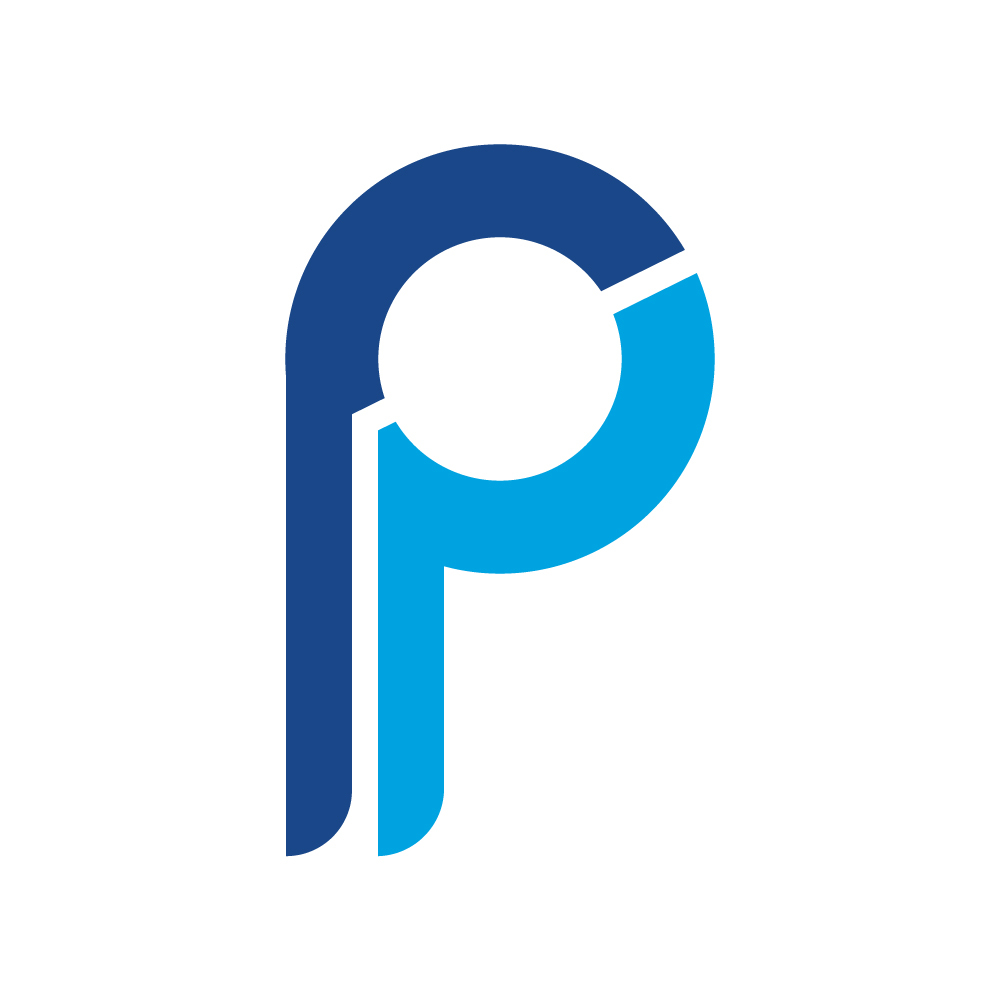 Modern Geometric Letter P Logo Design Template for Corporate Identity.