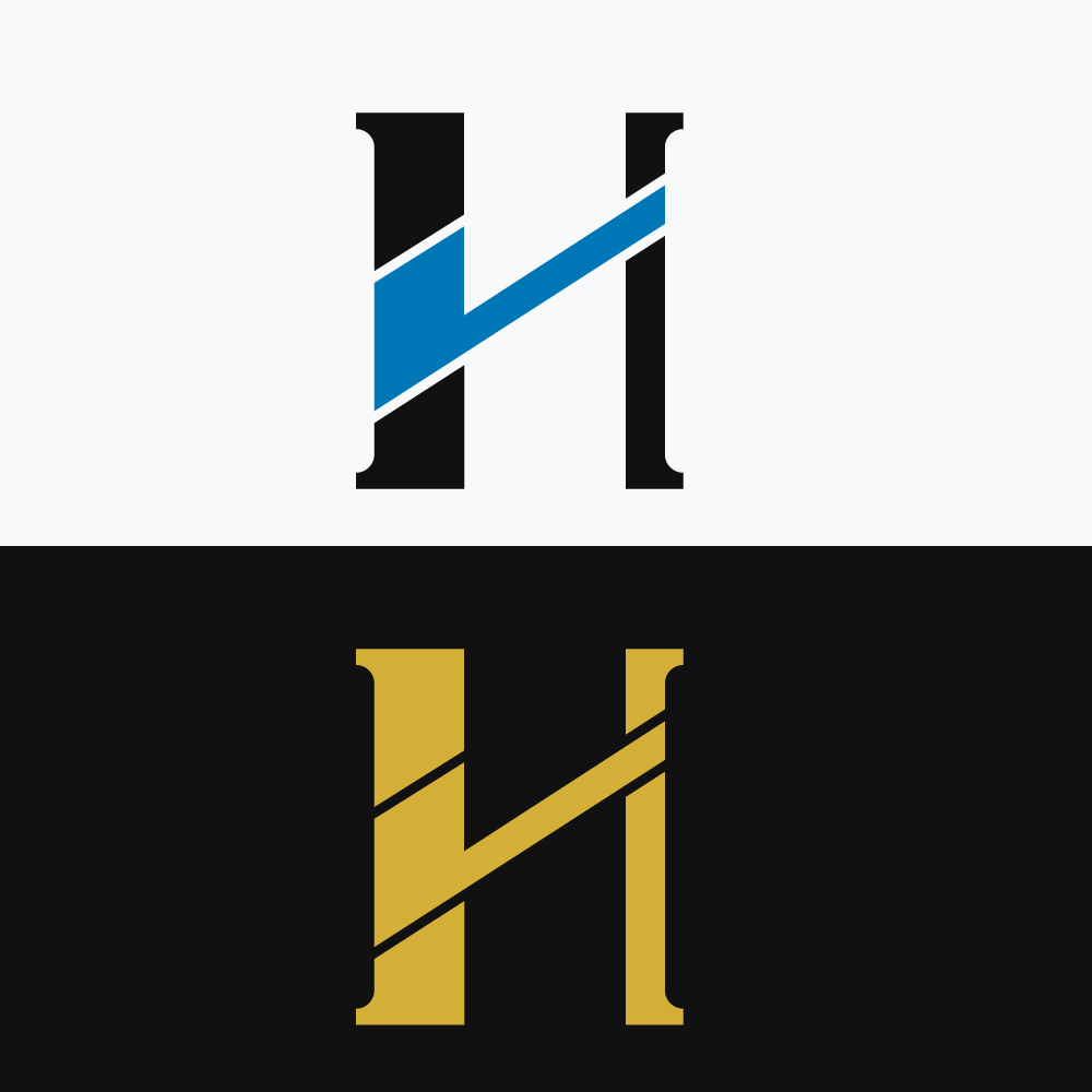 Modern Letter H Monogram Logo Vector Template