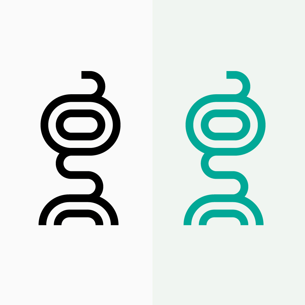 Abstract Letter G and DNA Helix Monogram Logo Vector
