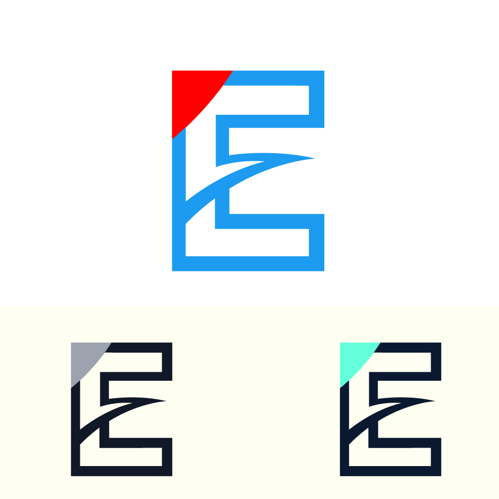 Letter E Arrow Logo - Modern Tech and Delivery Identity