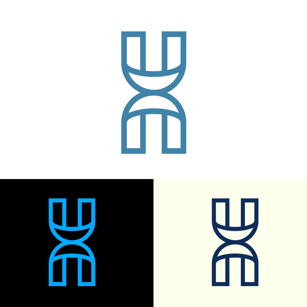 Abstract Geometric Letter H Line Art Corporate Logo Vector